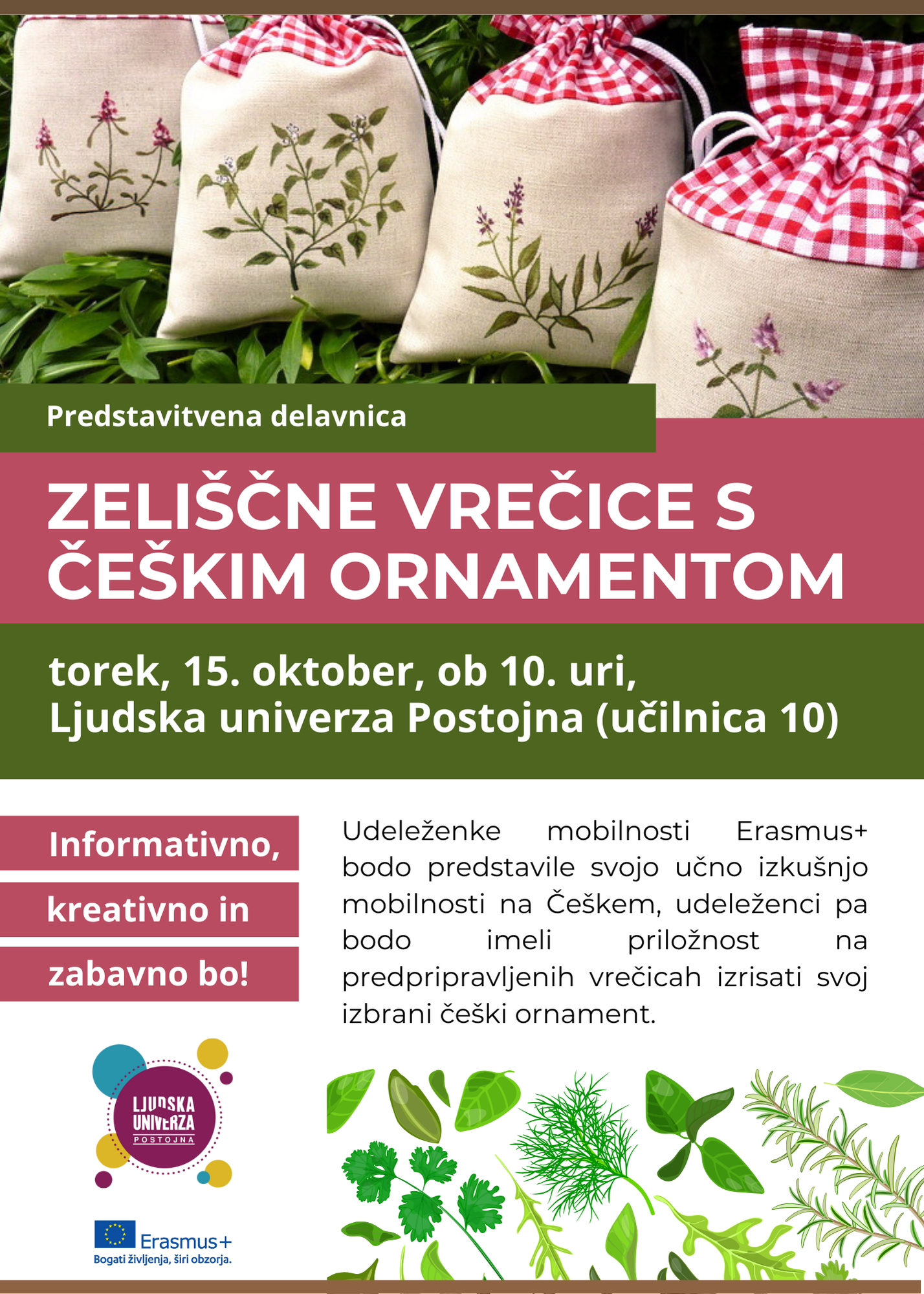 zeliščne vrečice _ delavnica